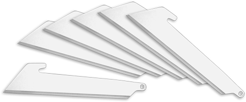 Outdoor Edge RazorSafe 3.0in Utility Blades, 420J2 Stainless Steel, 6-Pack, Non-Serrated