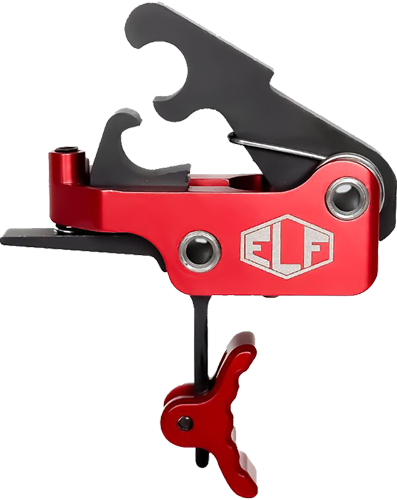 Elftmann SE-R-C AR Trigger, Red Curved, 2.75-4 lbs Adjustable