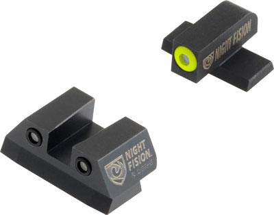 Night Fision SIG177003YGZG Tritium YellowDot Square Rear Sight #8F/#8R Set