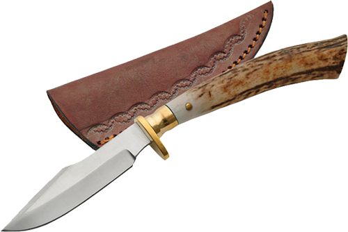 SZCO Stag Tip Skinner Knife - SZCO Supplies for sale at TheGunDock