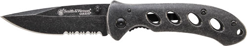 Smith & Wesson Oasis Small Liner Lock Knife 2.6" Stonewash