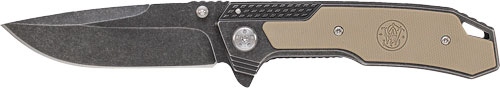 S&W Stonewash Drop Point 3.6" Blade with G10 Handle