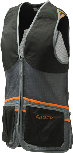 Beretta T671T15530903M Full Mesh Shooting Vest Black/Grey Medium