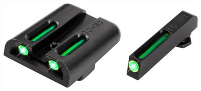 Truglo TFO Tritium/fiber-Optic Day/Night Sights Fits Glock 17 / 17L 19 22 23 24 26 27 33 34 35 38 and 39 - Front Green/Rear Green