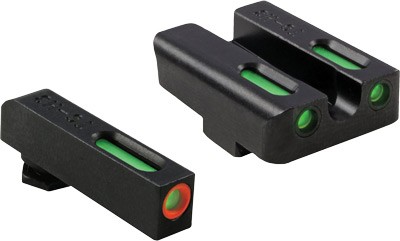 Truglo TFX Pro Tritium/fiber-Optic Day/Night Sights Fit Glock 17 17L 19 23 24 26 27 33 34 35 38 39 45 - Orange Outline Front/Rear Green