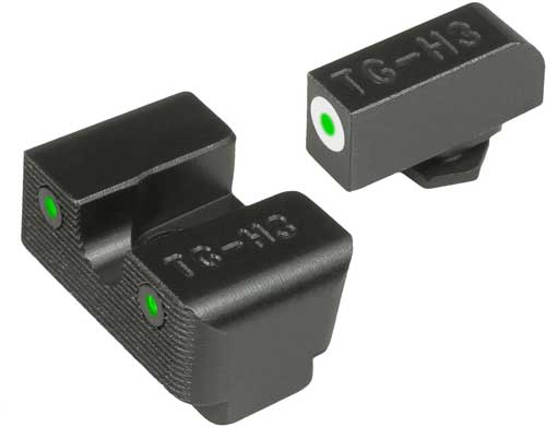 Truglo Tritium Pro Night Sights Fit Glock 20 21 25 28 29 30 31 32 37 40 41 - White Outline Front/Rear Green