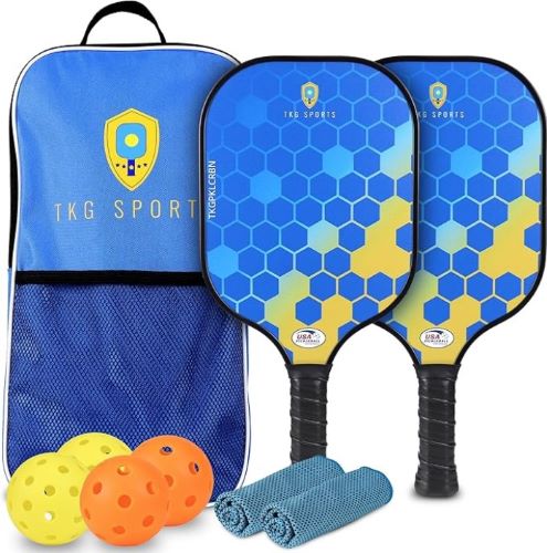 TKG SPORTS CARBON FIBER PICKLEBALL SET W/CARRY