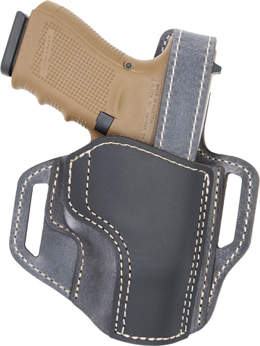 Versacarry TR32131 Trooper OWB Size 03 Black-Gray Leather Belt Slide Ri...