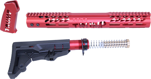 Guntec USA Ar15 Trump Series Furniture SET Anodized Red