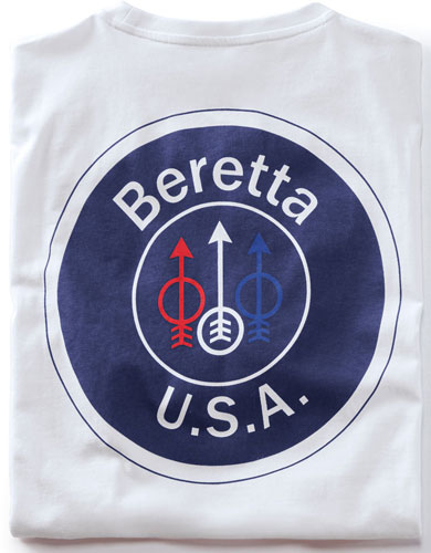 Beretta USA Logo T-Shirt Short Sleeve Cotton White-img-0