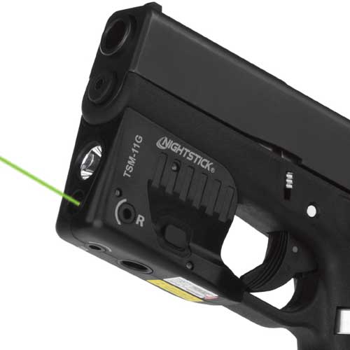 NIGHTSTICK SUB-COMP WEAPN LGHT W/GRN LASER FOR GLOCK 42/43X
