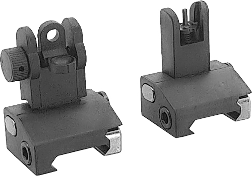 J&E Machine TSPS7B Flip-Up Front & Rear Polymer Sight Set Black