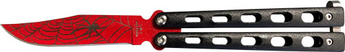 Bear & Son Butterfly Knife 3" Widow Series Red/Bla