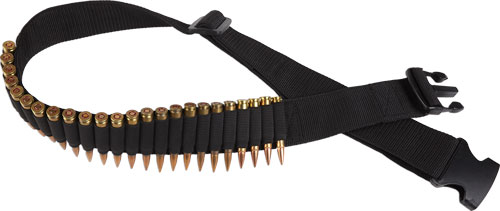 Bulldog Cases Rifle Ammo Belt Holds 24 Cartridges Adjustable BLK WABR