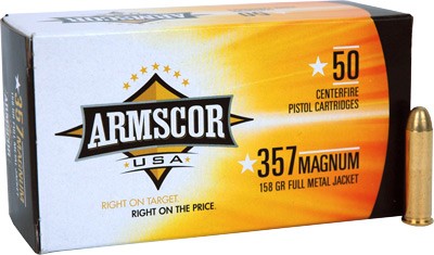 Armscor .357 Magnum 158gr FMJ Handgun Ammunition (50/Box)