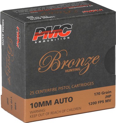 PMC Bronze 10mm Auto 170gr JHP (25 Rounds)