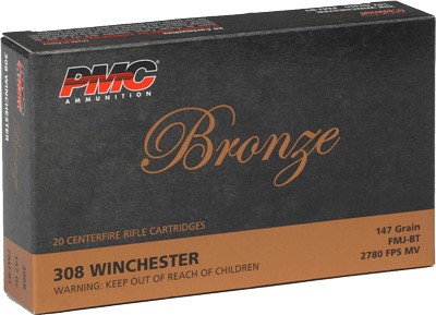PMC Bronze .308 Win 147 Grain FMJ-BT 20-Round Box Ammunition