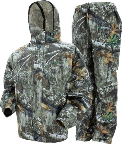 Frogg Toggs AS131058MD Men's Camo Rain Suit Medium Realtree Edge