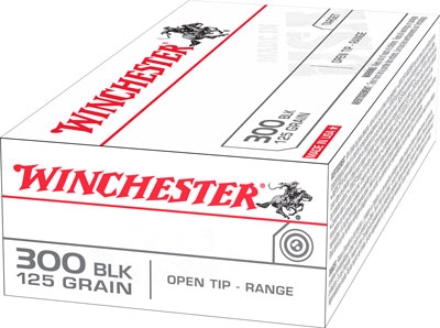 Winchester USA .300 AAC Blackout 125 gr Open Tip Range Ammunition (20 Rounds)