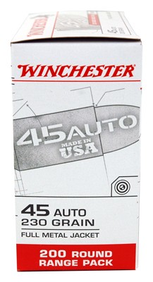 Winchester USA .45 ACP 230gr FMJ-RN 600rd Case Lot