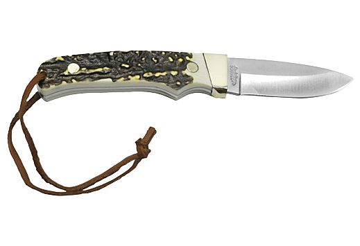 UNCLE HENRY KNIFE STAGLON 2.8" BLADE W/LEATHER SHEATH