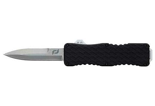 SCHRADE KNIFE UPROAR D/A OTF 3" D2 BAYONET POINT BLACK/SS