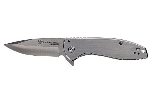 S&W KNIFE EXECUTIVE PLATINUM 3" SS/SS DROP POINT W/PKT CLIP