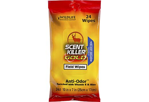 WRC FIELD WIPES SCENT KILLER GOLD 24-PACK