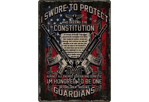 RIVERS EDGE EMBOSSED SIGN 12"X 17" GUARDIANS OF CONSTITUTION