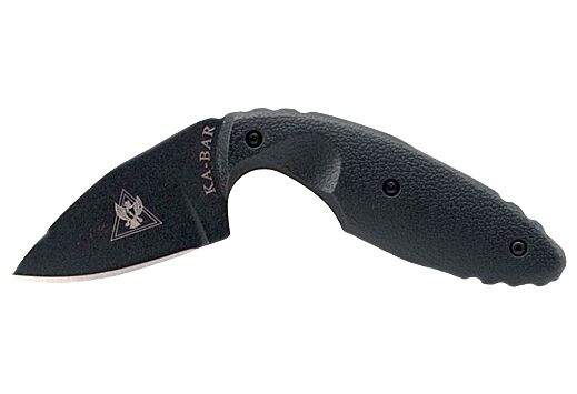 KA-BAR TDI KNIFE PLAIN EDGE 2.3125" W/SHEATH BLACK