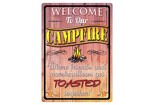 RIVERS EDGE SIGN 12"x17" "WELCOME TO OUR CAMPFIRE"
