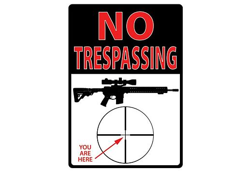RIVERS EDGE SIGN 12"X17" TRESPASSING YOU'RE HERE