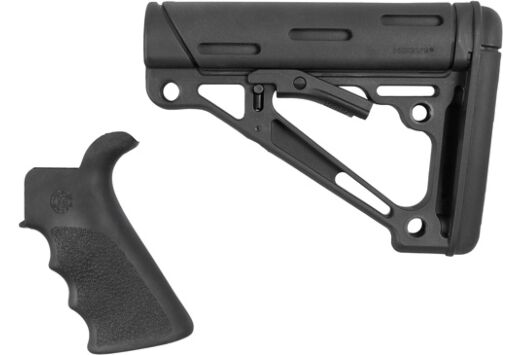 HOGUE AR-15 GRIP & OVERMOLDED COLLAPSIBLE STK COMMERICAL BLK