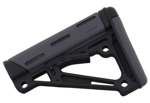 HOGUE AR-15 COLLAPSIBLE STOCK OVERMOLDED GREY MIL-SPEC