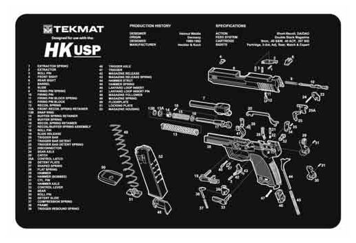 TEKMAT ARMORERS BENCH MAT 11"x17" HECKLER & KOCH USP