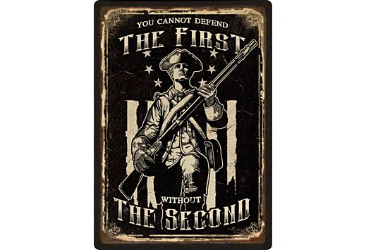 RIVERS EDGE EMBOSSED SIGN 12"X17" "FIRST AMMENDMENT"