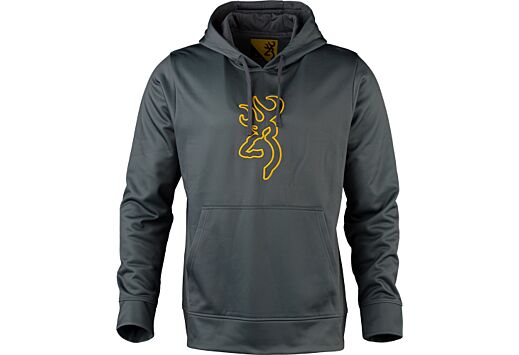 BROWNING TECH HOODIE LS CARBON GRAY LARGE*