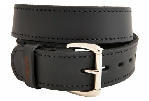 VERSACARRY DOUBLE PLY LEATHER BELT 38"X1.5" HEAVY DUTY BLK