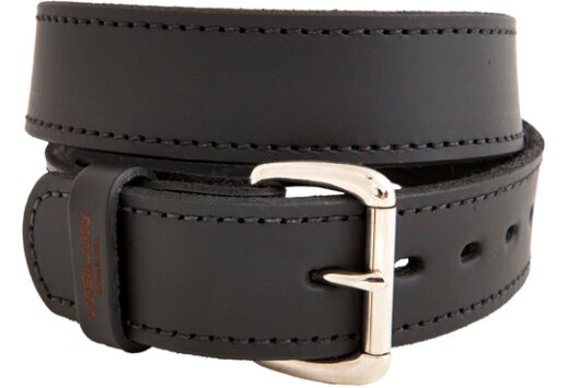 VERSACARRY DOUBLE PLY LEATHER BELT 46"X1.5" HEAVY DUTY BLK