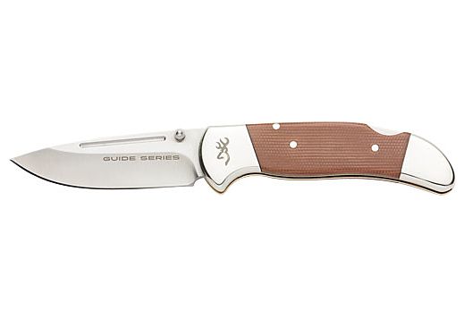 BROWNING KNIFE GUIDE SERIES FLDR 3.38" BLADE MICARTA HNDL!