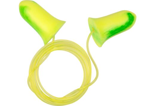 ULTRX TETHERED TAPERED FOAM EAR PLUGS 5-PAIR LIME/YELLOW