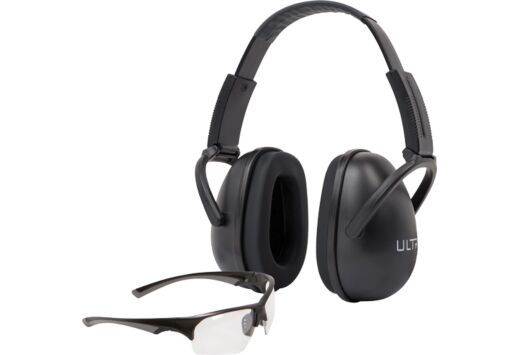 ULTRX BLOCKER EAR & EYE COMBO 23DB BLACK MUFF/CLEAR EYES