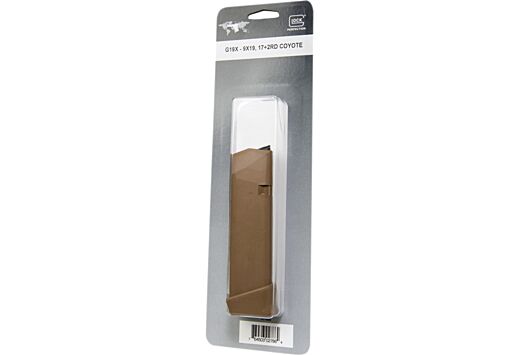 GLOCK OEM MAGAZINE 19X 9MM LUGER 19RD COYOTE BROWN