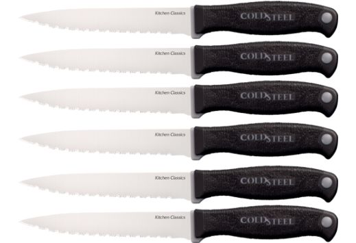 COLD STEEL SIX STEAK KNIFE SET 4.58" BLADE (6 STEAK KNIVES)<