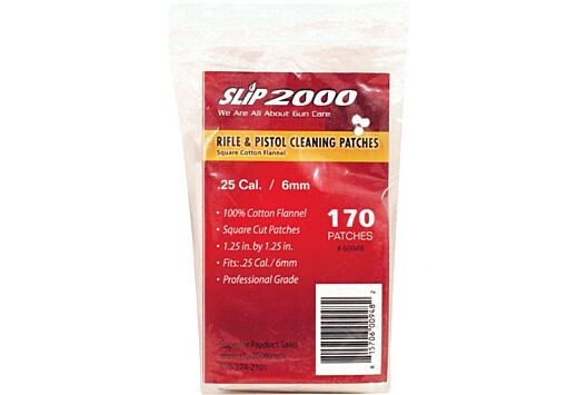 SLIP 2000 CLEANING PATCHES 1.25" SQUARE 25CAL/6MM 170-BAG