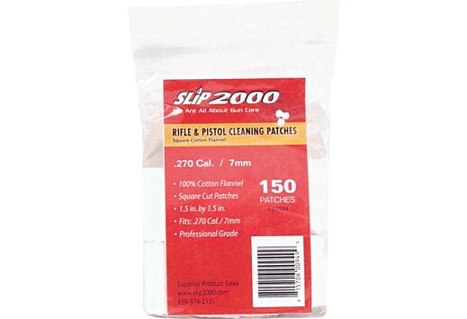 SLIP 2000 CLEANING PATCHES 1.5" SQUARE .270/7MM 150-PACK