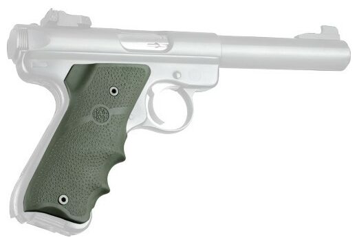 HOGUE GRIPS RUGER MKII/III W/FINGER GROOVES OD GREEN