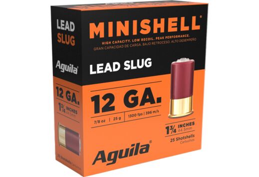 AGUILA MINI-SHELL 12GA 1.75" 25GR RIFLED SLUG 25RD 10BX/CS