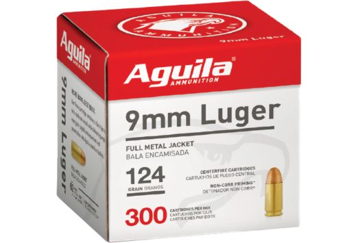 AGUILA 9MM LUGER 124GR FMJ-RN 300RD 4BX/CS