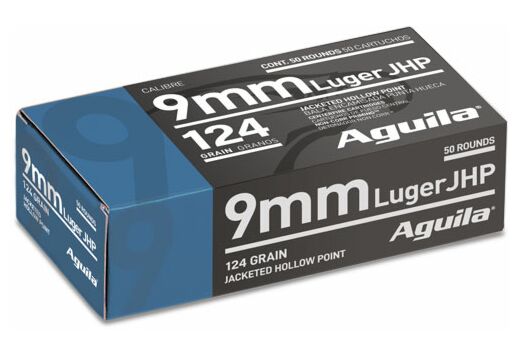 AGUILA 9MM LUGER 124GR JHP 50RD 10BX/CS